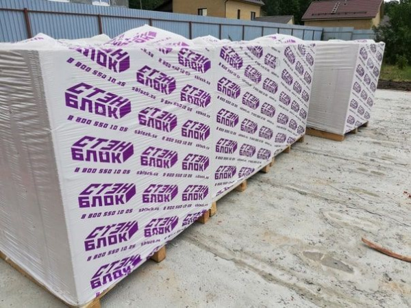 Газобетонные стеновые блоки Стэнблок 600х400х250, D500